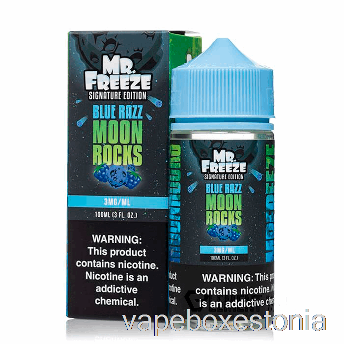 Vape Box Estonia Moonrocks - Sinine Razz - Mr Freeze - 100ml 0mg